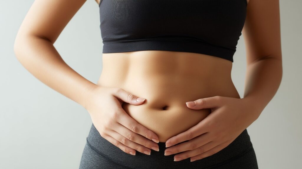 反り腰によるぽっこりお腹や下半身太りが気になっている女性